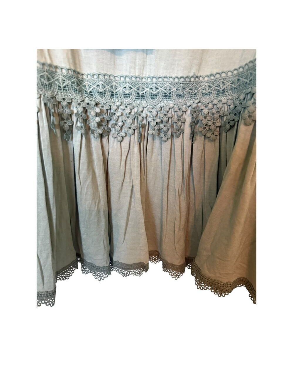 NWT POL Emerald Boho Lace Up front w/Tassle Tie Detail  S - Picture 10 of 13